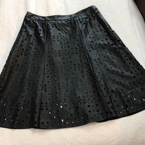 Midi faux leather skirt